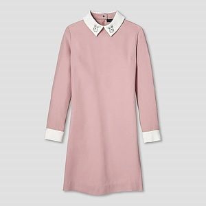 Victoria Beckham Blush Bunny Collar Dress Pink Various Plus 1X